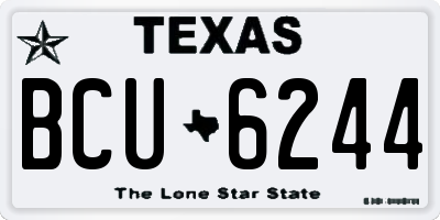 TX license plate BCU6244
