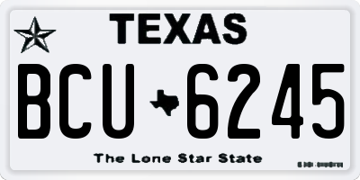 TX license plate BCU6245