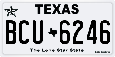 TX license plate BCU6246