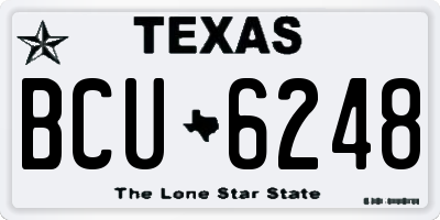 TX license plate BCU6248