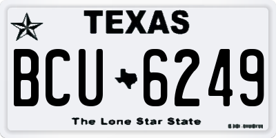 TX license plate BCU6249