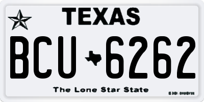 TX license plate BCU6262