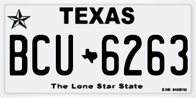 TX license plate BCU6263
