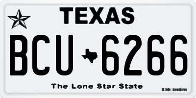 TX license plate BCU6266