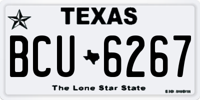 TX license plate BCU6267