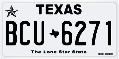 TX license plate BCU6271