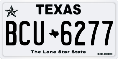 TX license plate BCU6277