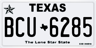 TX license plate BCU6285