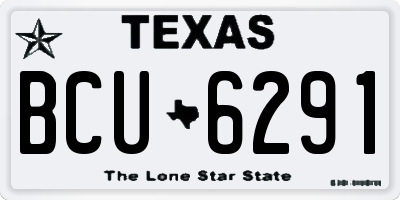 TX license plate BCU6291