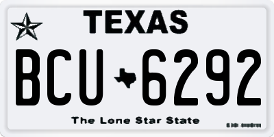 TX license plate BCU6292