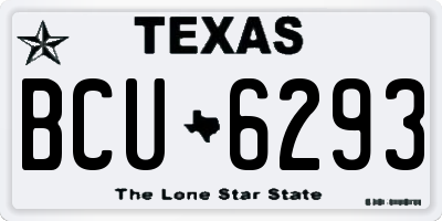 TX license plate BCU6293