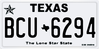 TX license plate BCU6294