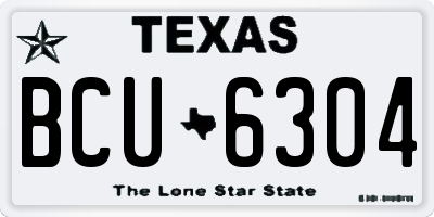 TX license plate BCU6304