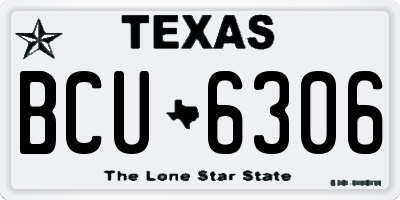 TX license plate BCU6306