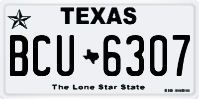 TX license plate BCU6307