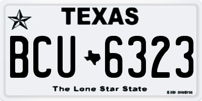 TX license plate BCU6323