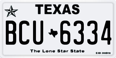 TX license plate BCU6334