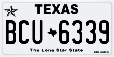 TX license plate BCU6339