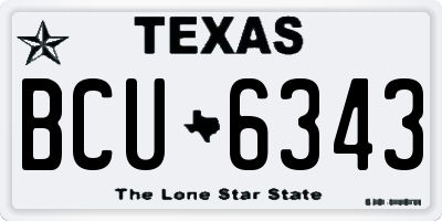 TX license plate BCU6343