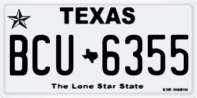 TX license plate BCU6355