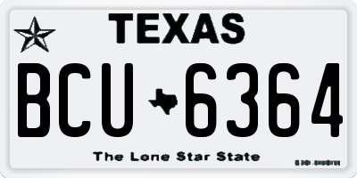 TX license plate BCU6364
