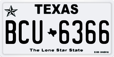 TX license plate BCU6366