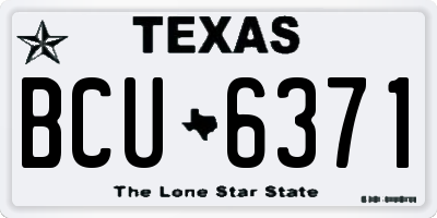 TX license plate BCU6371