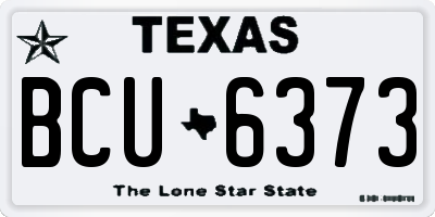 TX license plate BCU6373