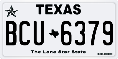 TX license plate BCU6379
