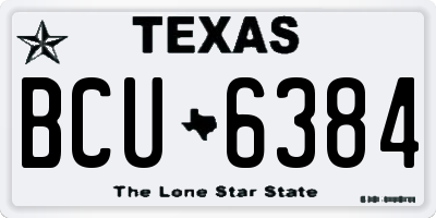 TX license plate BCU6384
