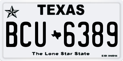 TX license plate BCU6389