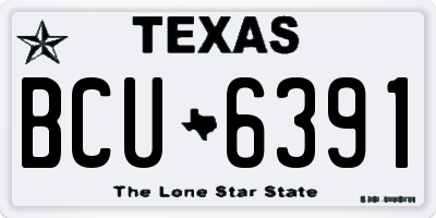 TX license plate BCU6391