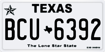 TX license plate BCU6392
