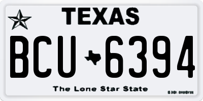 TX license plate BCU6394