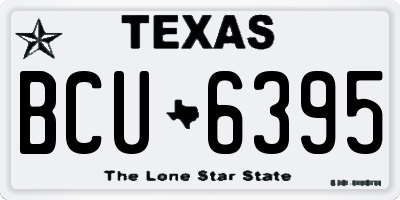 TX license plate BCU6395