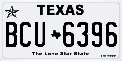 TX license plate BCU6396