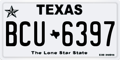 TX license plate BCU6397