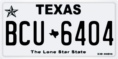 TX license plate BCU6404