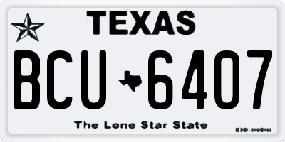 TX license plate BCU6407