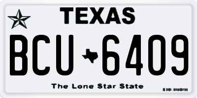 TX license plate BCU6409