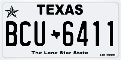 TX license plate BCU6411