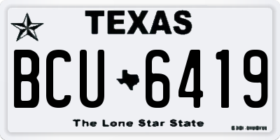 TX license plate BCU6419