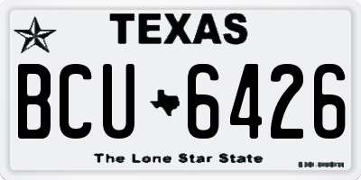 TX license plate BCU6426