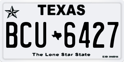TX license plate BCU6427