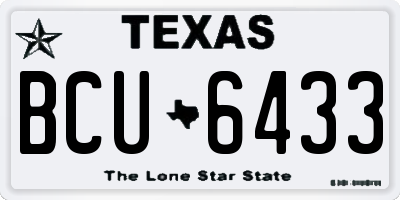TX license plate BCU6433
