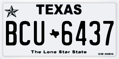 TX license plate BCU6437