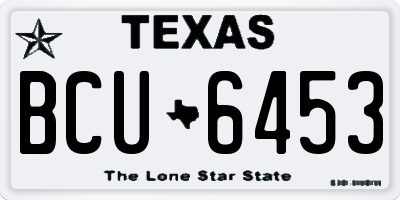 TX license plate BCU6453