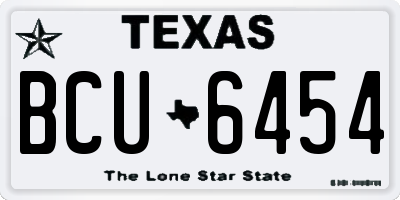 TX license plate BCU6454