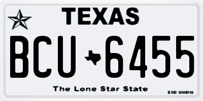 TX license plate BCU6455