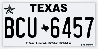TX license plate BCU6457